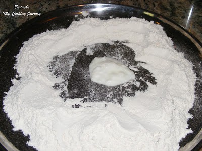Making dough for badusha Making dough for badusha