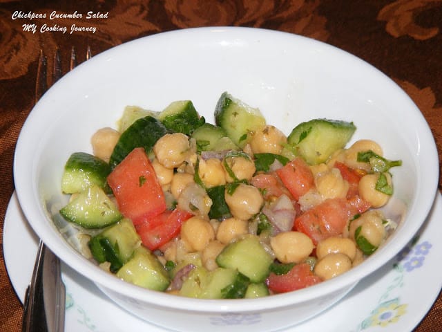 Chick peas cucumber salad %%