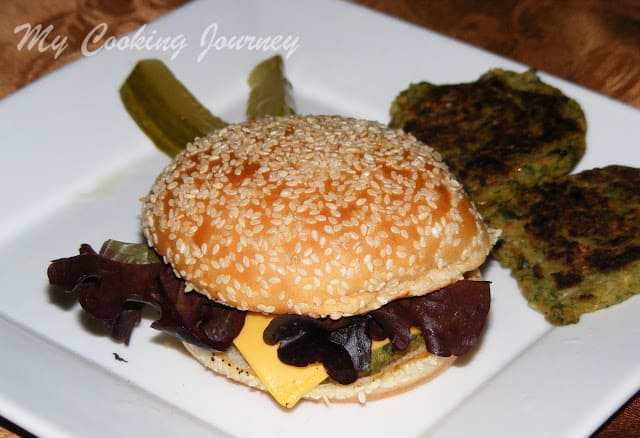 White bean and greens burger %%