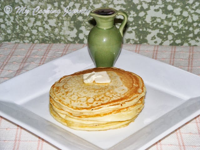 American breakfast Pancakes and Hashbrowns %%