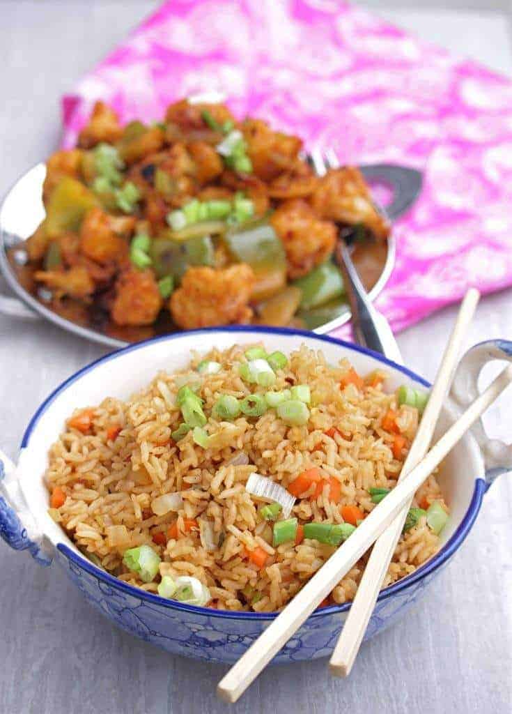 Vegetable fried rice Vegetable fried rice