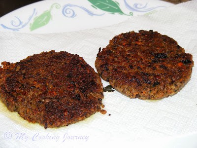 Bulgur Black bean Vegetable Patties %%