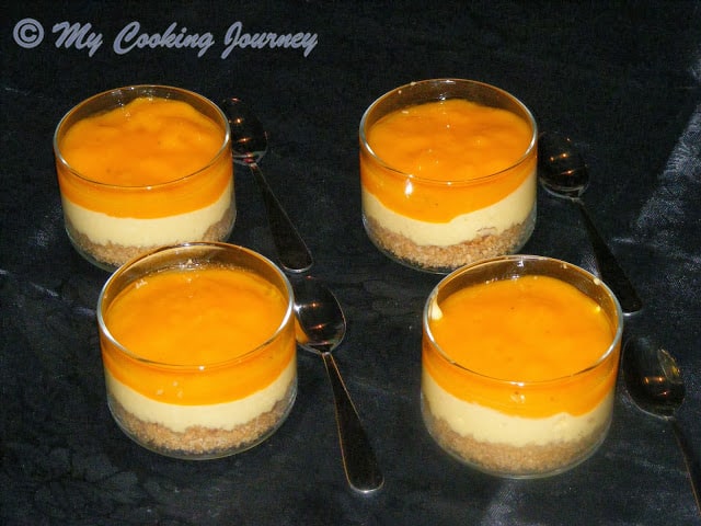 Egg less mango cheese cake %%