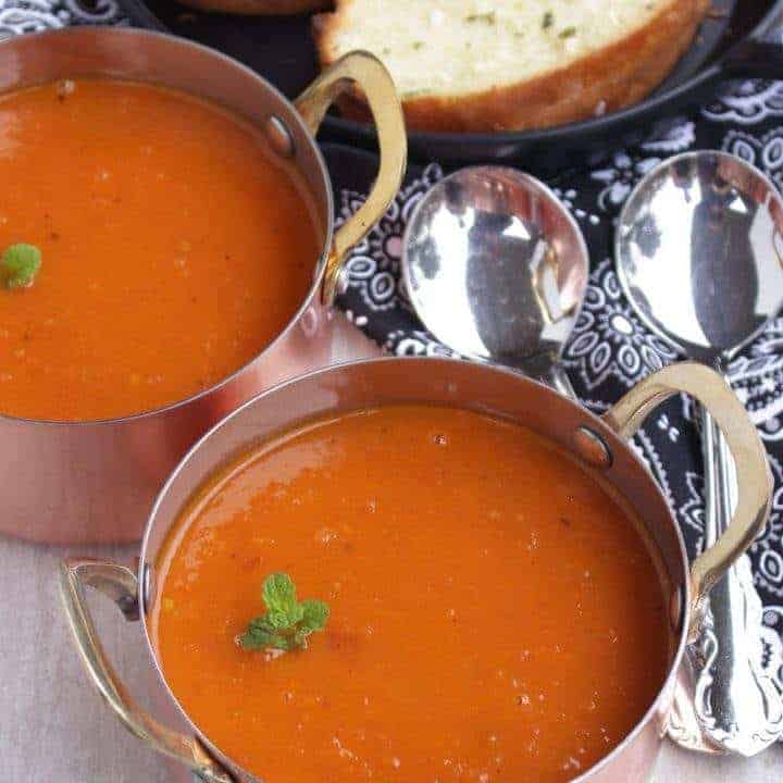 Roasted Tomato and Basil Soup