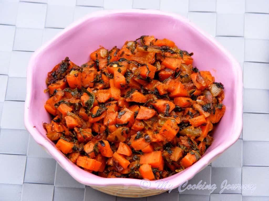 Haryana Besan Masala roti with Gajar methi subzi %%