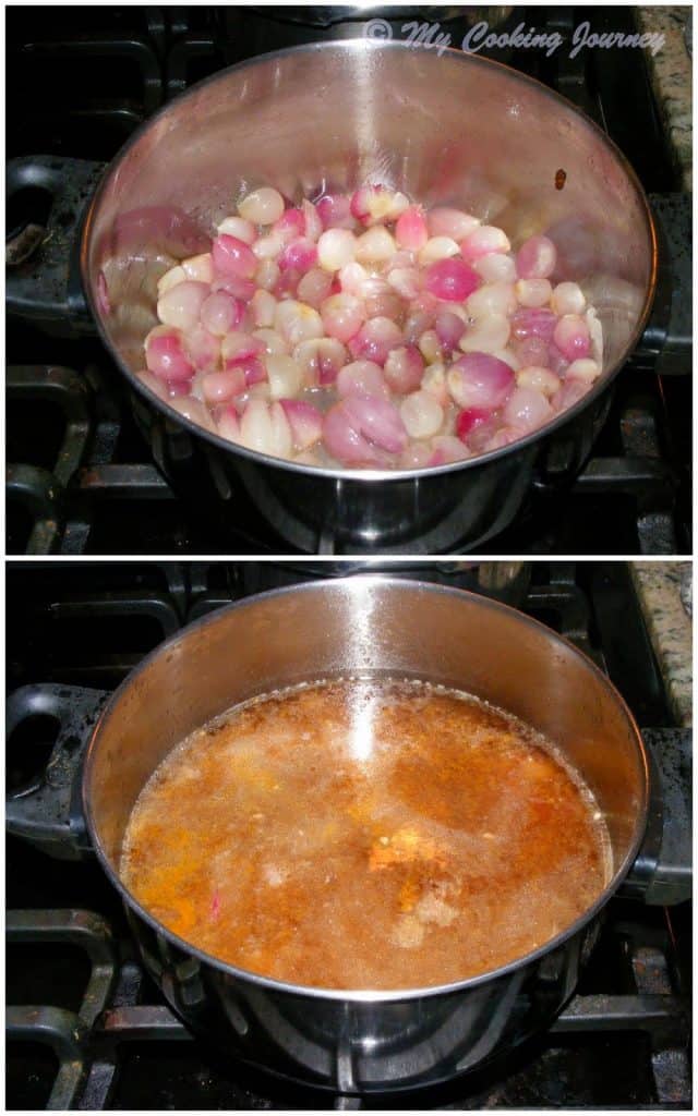 Tamil Nadu Feast Chinna Vengayam Araichu vitta sambhar