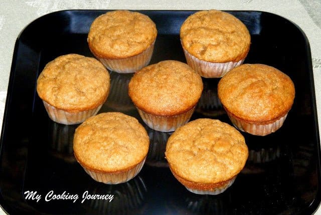 Whole Wheat Banana Pineapple Muffins
