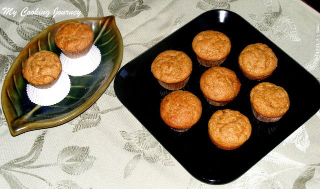 Whole Wheat Banana Pineapple Muffins