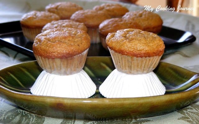 Whole Wheat Banana Pineapple Muffins