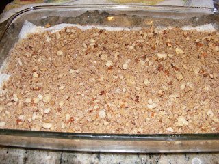 Layering phyllo sheet for baklava Layering phyllo sheet for baklava