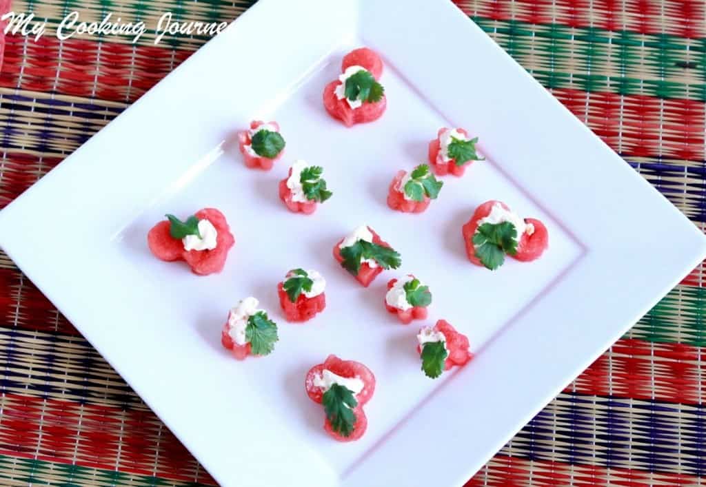 Watermelon Savory Bites Watermelon bites