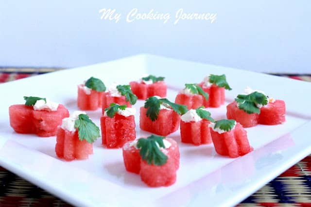 Watermelon Savory Bites Watermelon bites