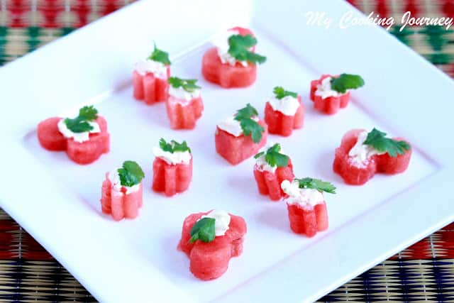 Watermelon Savory Bites Watermelon bites