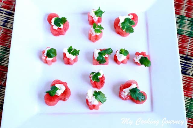 Watermelon Savory Bites Watermelon bites