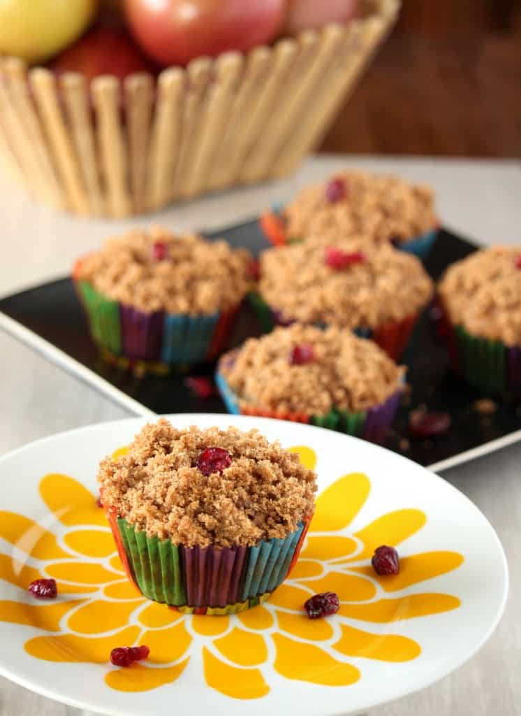 Whole wheat Apple Cranberry muffins %%