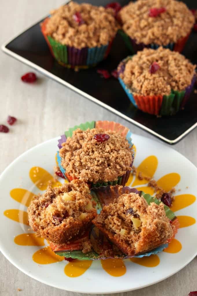 Whole wheat Apple Cranberry muffins %%