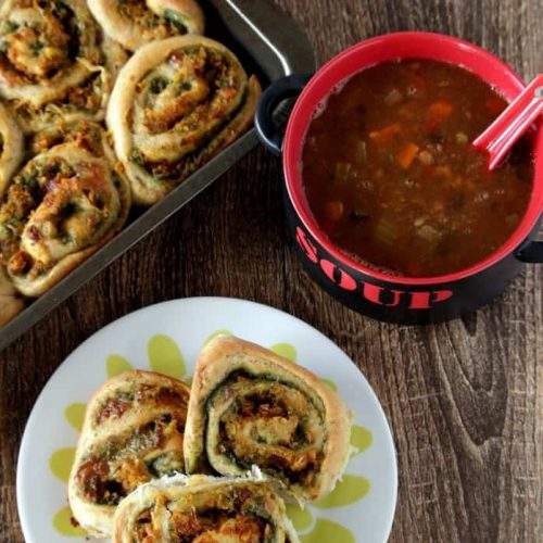 Pull Apart Potato Stuffed Pinwheels
