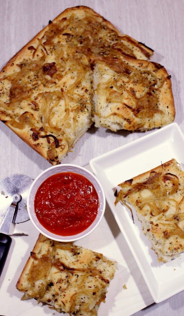 Focaccia with Herbed Oil and Caramelized Onions Focaccia with Herbed Oil and Caramelized Onions