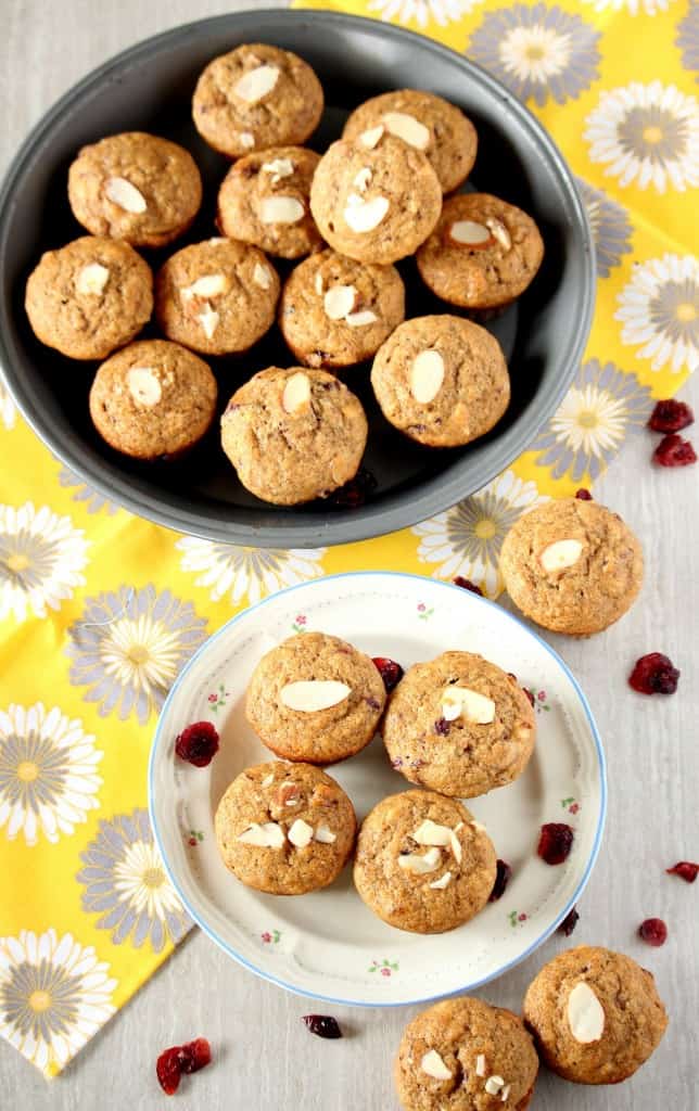 Whole Wheat Banana Cranberry Almond Muffins – Egg less Muffins Whole Wheat Banana Cranberry Almond Muffins – Egg less Muffins