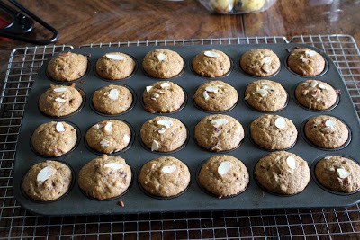 Whole wheat Banana Cranberry Almond Muffins %%
