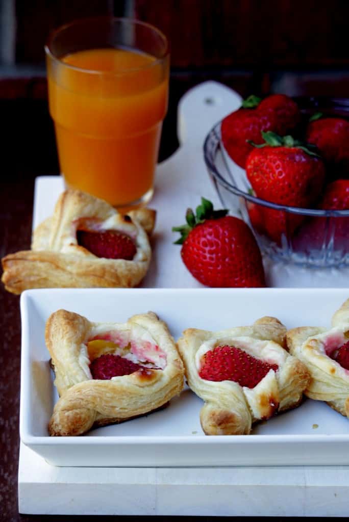 Strawberry cream cheese pastry %%
