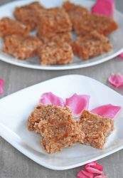 Coconut Gulkand Burfi | Coconut and Rose Petal Preserve Fudge