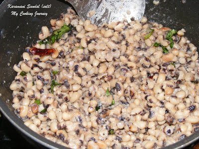 Cowpeas salv sundal Cowpeas salt sundal