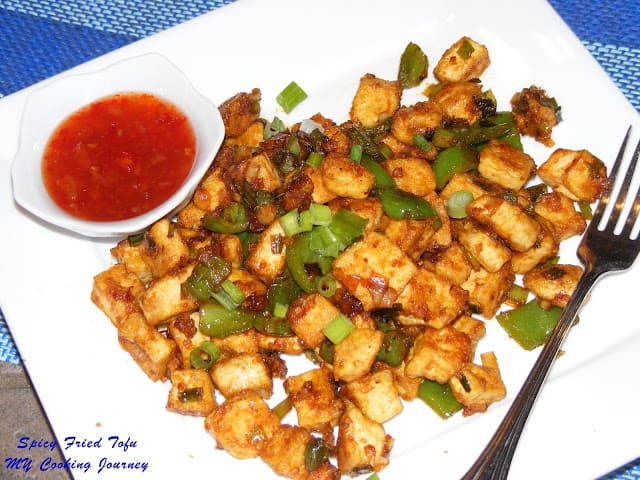 Spicy fried tofu