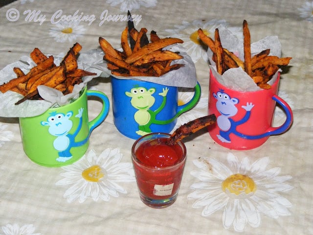 Baked Sweet potato fries %%