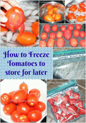 Freezing tomatoes pinterest image