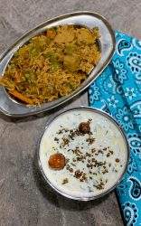 Palak Raita with Biriyani