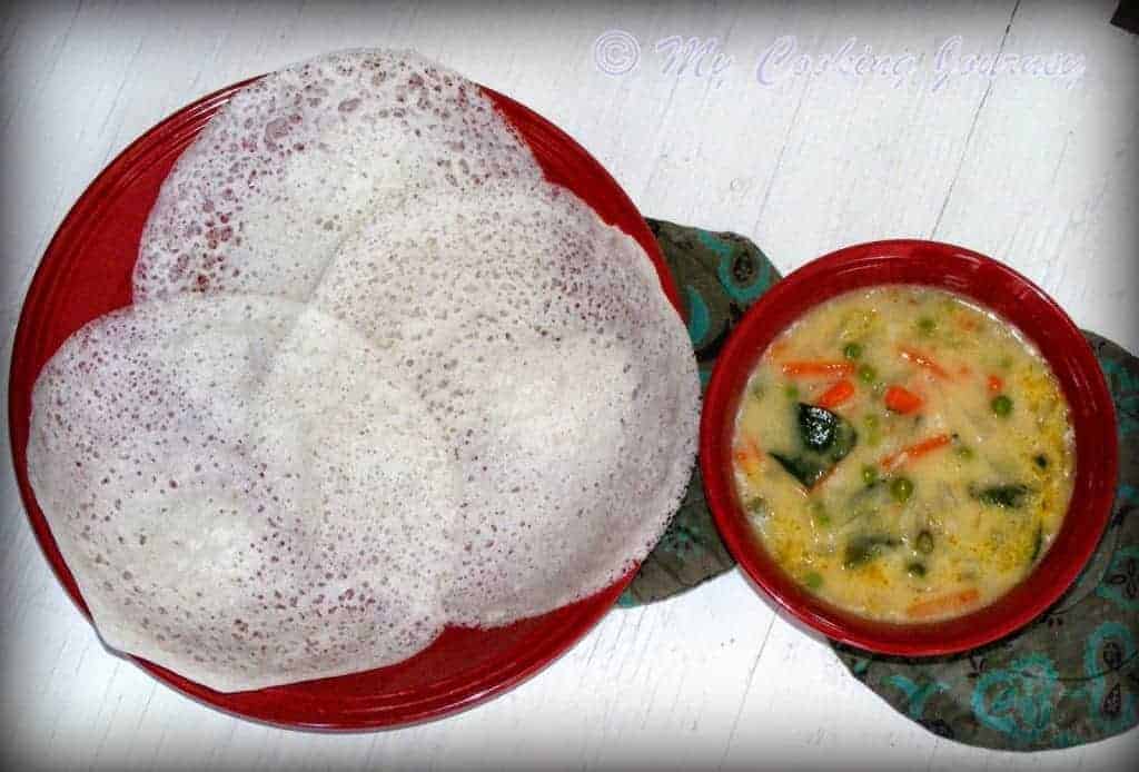 Appam and Vegetable Stew