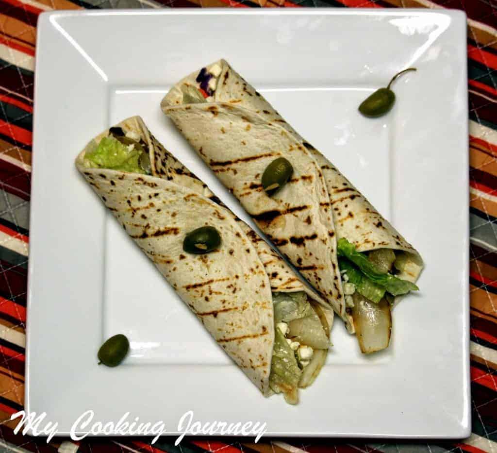 Mediterranean Style Hummus Wrap Mediterranean Veggie wrap