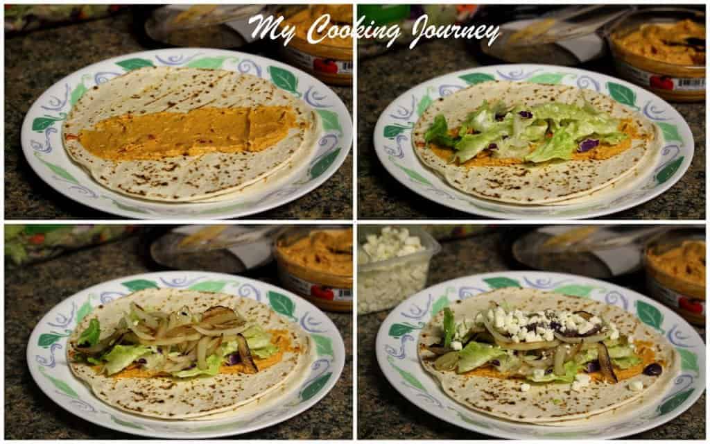 Mediterranean Style Hummus Wrap Mediterranean Veggie wrap