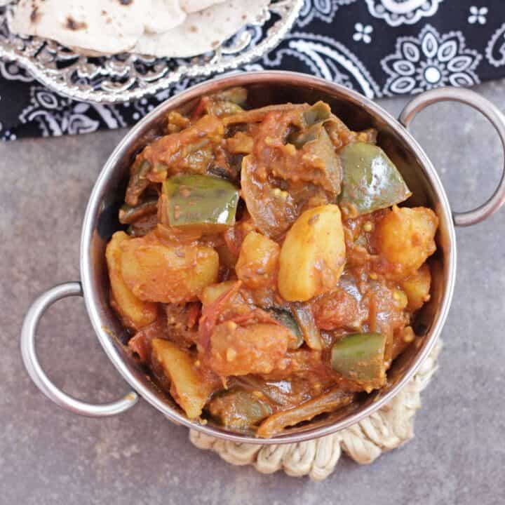 Potato and eggplant curry