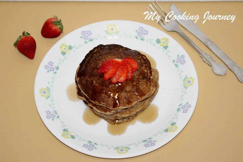 Oatmeal Banana Whole Wheat Pancakes Oats and Wheat flour pancake