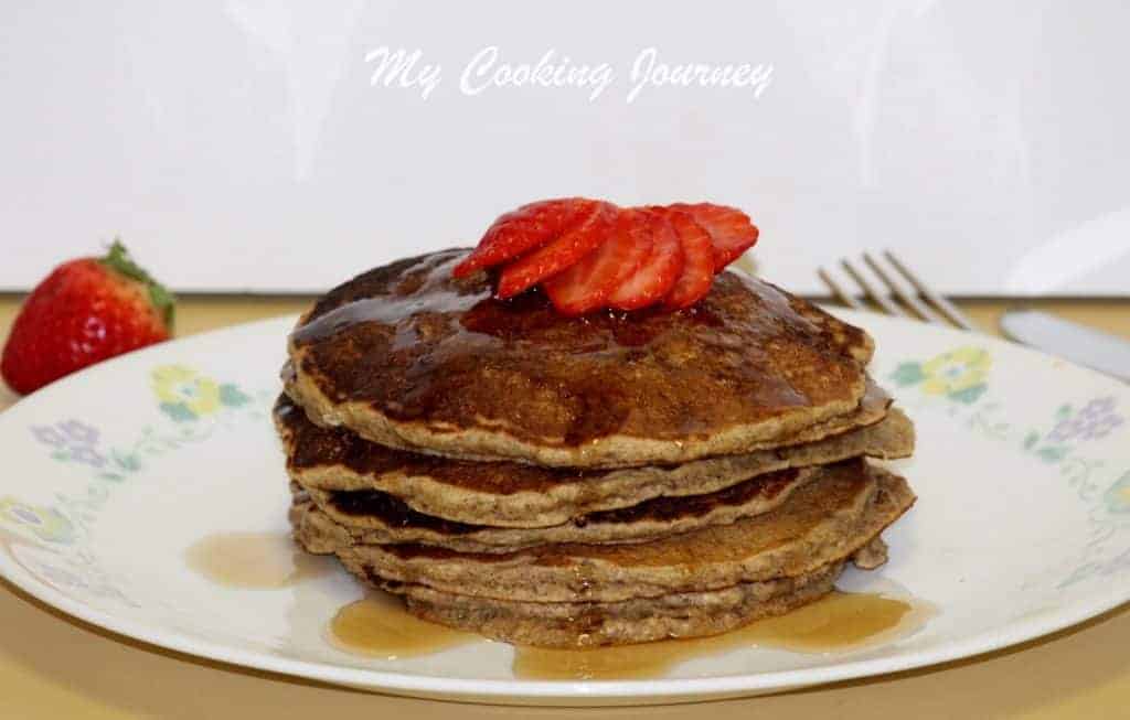 Oatmeal Banana Whole Wheat Pancakes Oats and Wheat flour pancake