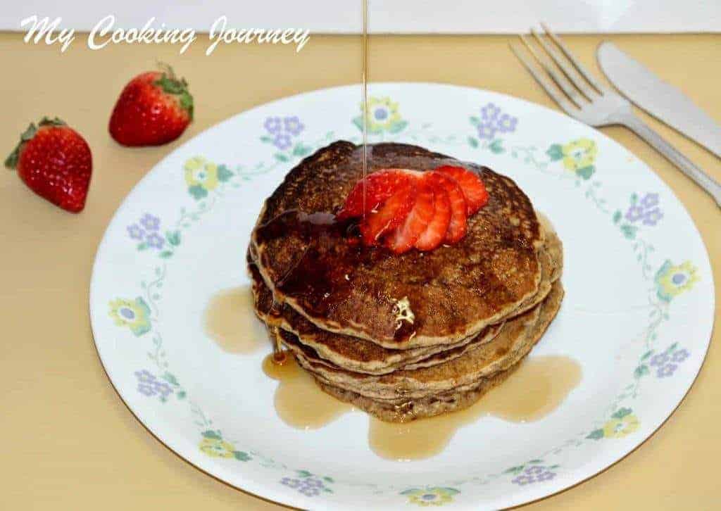 Oatmeal Banana Whole Wheat Pancakes Oats and Wheat flour pancake