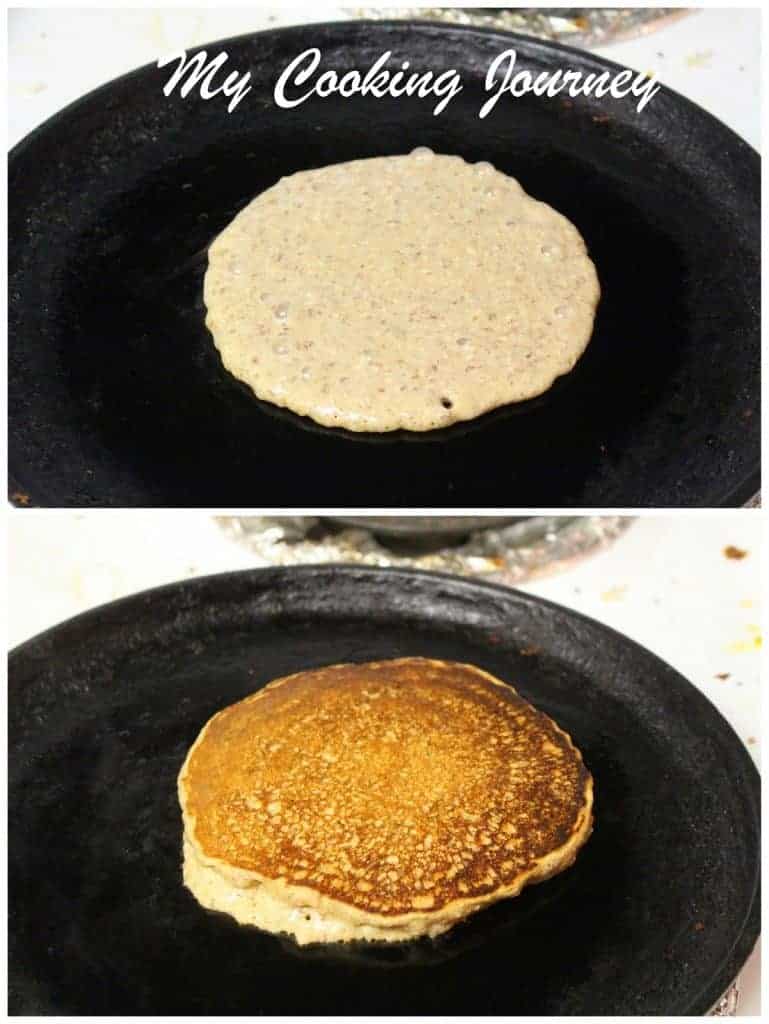 Oatmeal Banana Whole Wheat Pancakes Oats and Wheat flour pancake