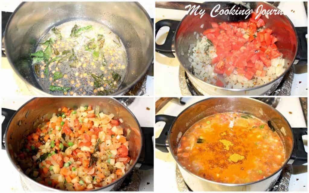 Mixed Vegetable Gothsu Pongal and Kalyana Gothsu