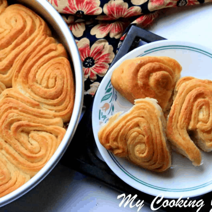 Sweet Swirl Buns in a Plate