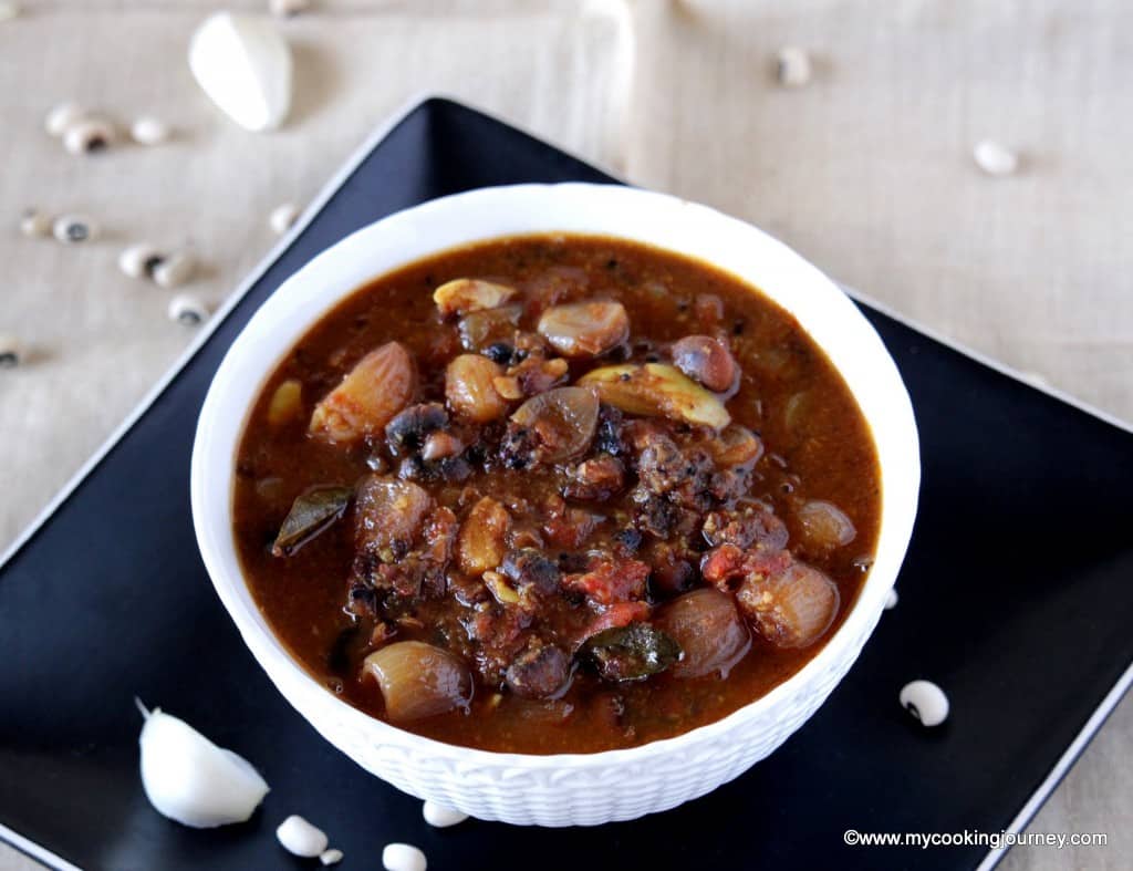 Karamani Kara Kuzhambu Black Eyed Peas Kuzhambu