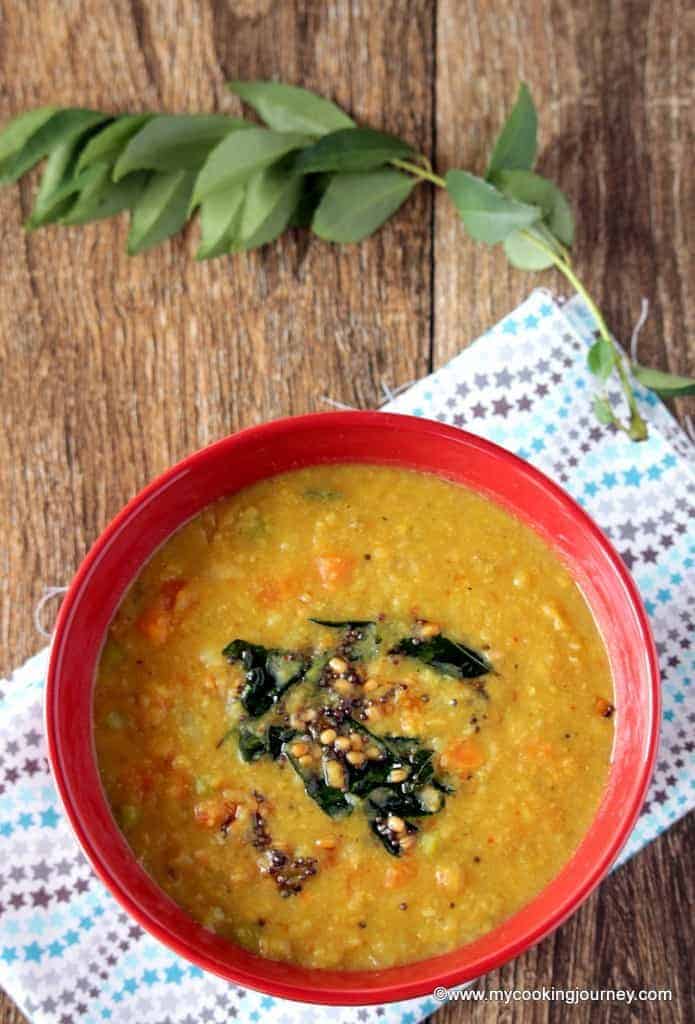 Vegetable poricha kuzhambu