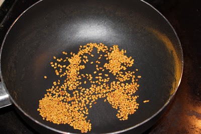 frying fenugreek seeds