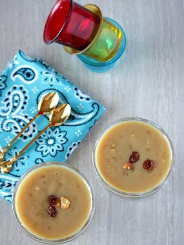 Thengai Paal Jevvarisi Payasam/Sago Kheer with Coconut Milk My