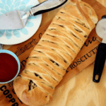 Vegetable stuffed-Braided-Bread in a Plate