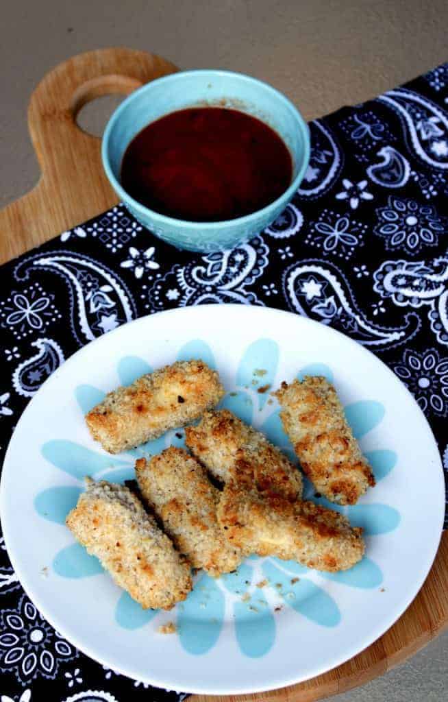 Mozzarella Sticks served on a plate