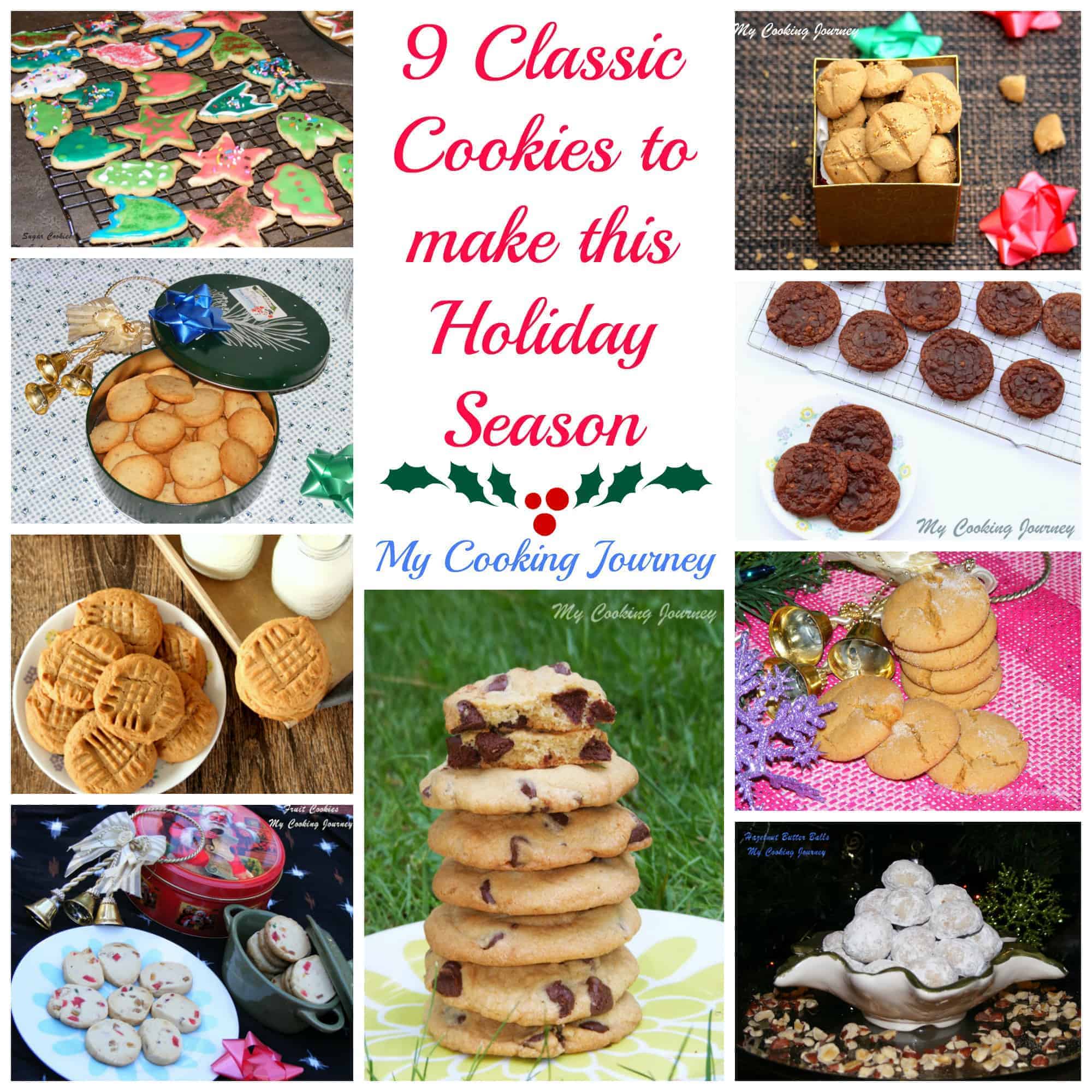 christmas cookies collage