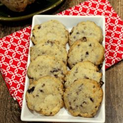 Orange-Scented Cranberry Walnut Cookies in a Tray