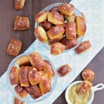 pretzel bites in a bowl